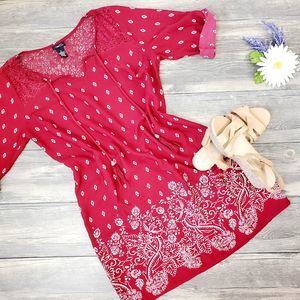 🌻 SALE Rue 21 Boho Floral Print Shirt Dress